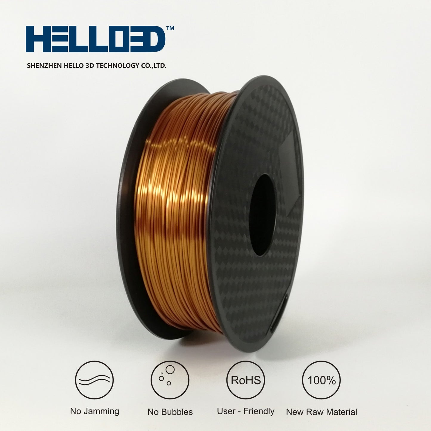 Silky PLA 1.75 3D Printing Filament - Copper image