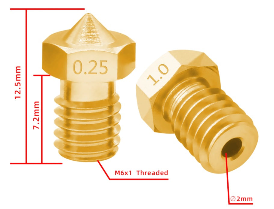 Nozzle to suit E3D 1.75mm type hotend image 0