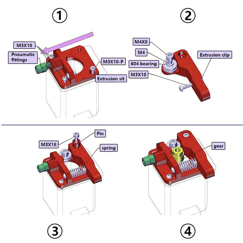 Creality Ender 3 CR10 Alloy Extruder Upgrade - Improve Your 3D Printer Performance image 2