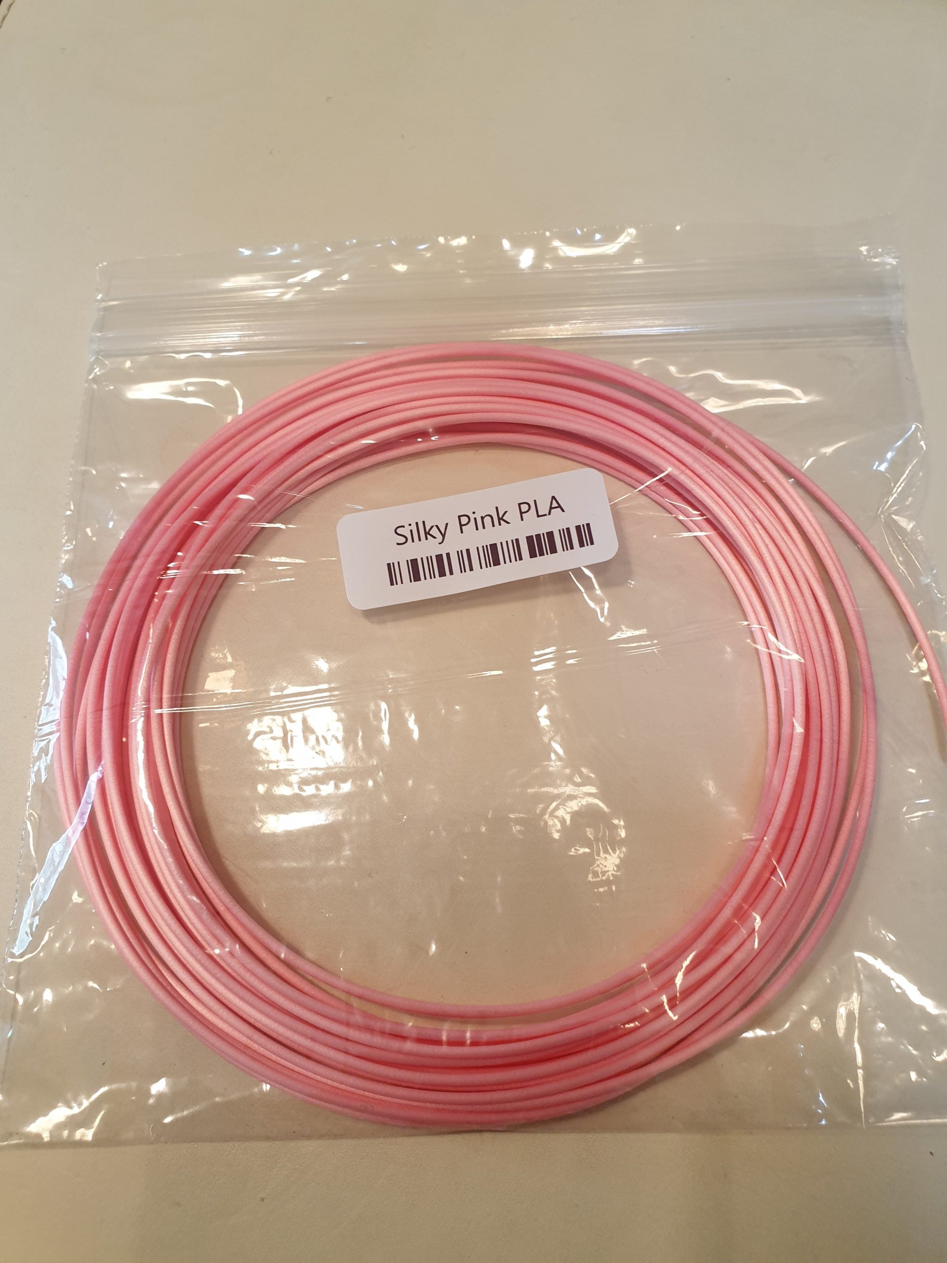 Silky PLA 1.75 3D Printing Filament Sample - Pink image