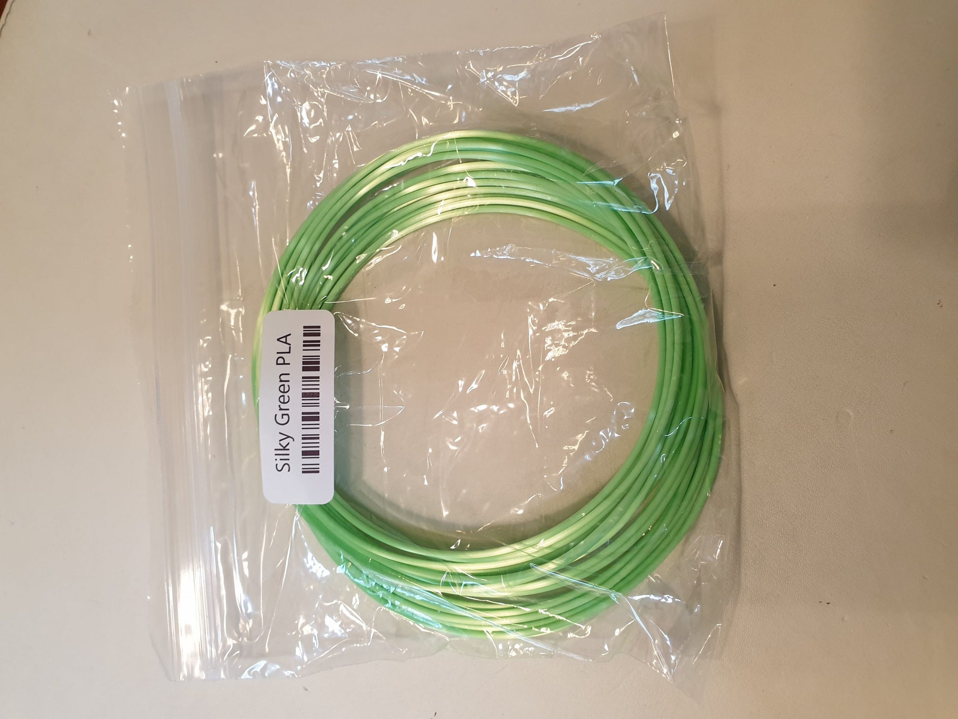 Silky PLA 1.75 3D Printing Filament Sample - Green image