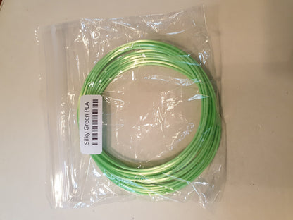 Silky PLA 1.75 3D Printing Filament Sample - Green image