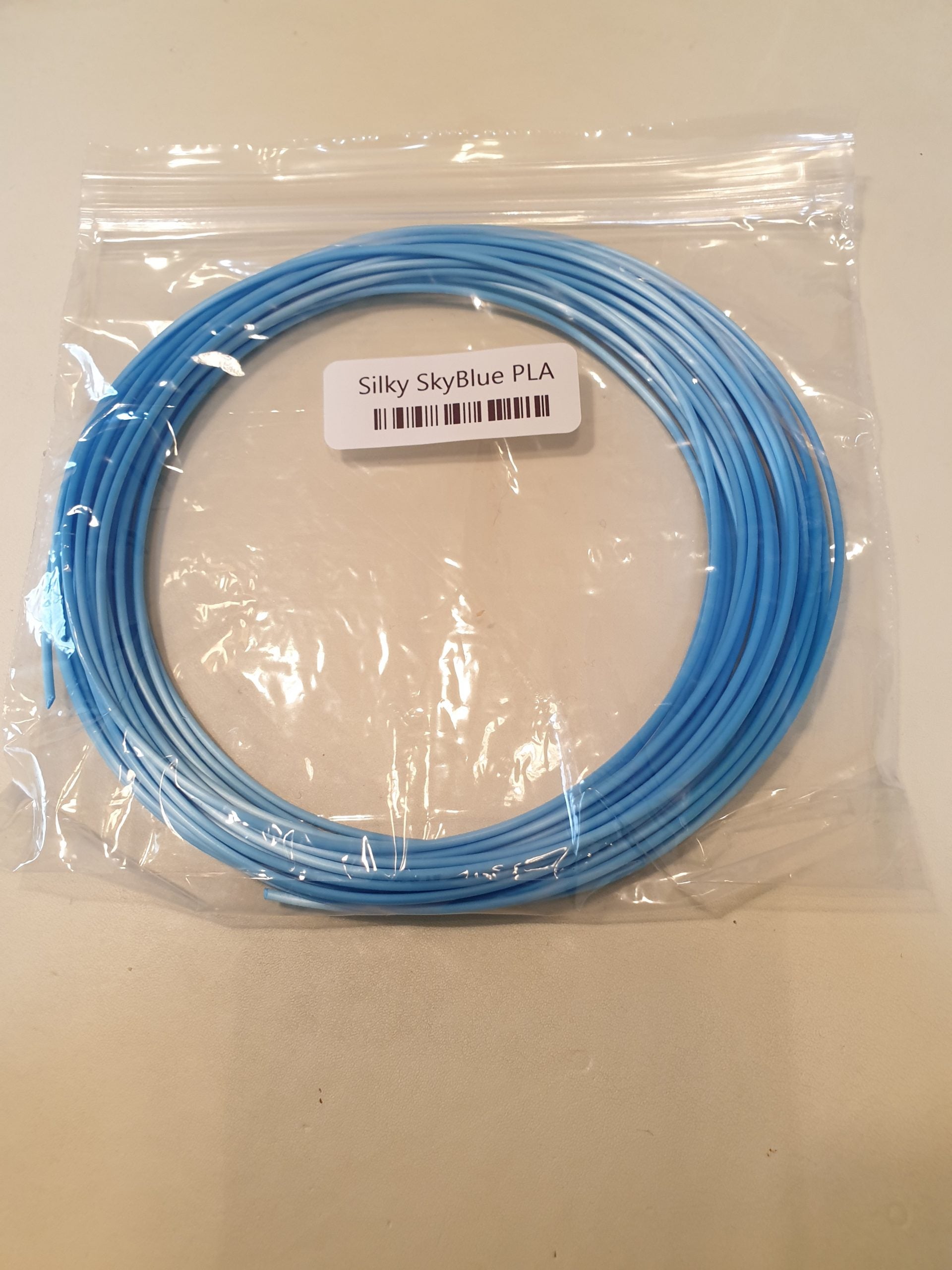 Silky PLA 1.75 3D Printing Filament Sample - Blue image