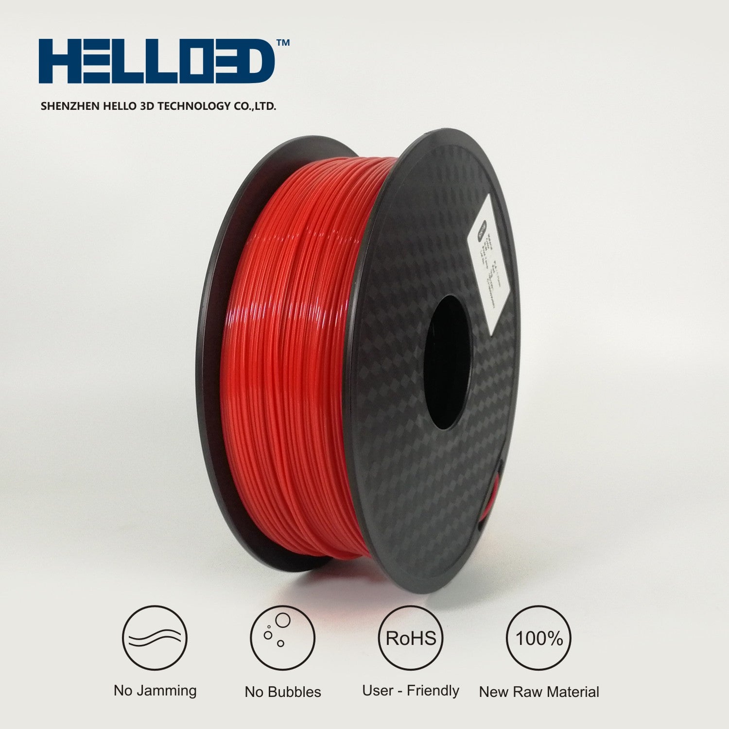PLA 1.75mm Printing Filament 1KG Roll - Red image