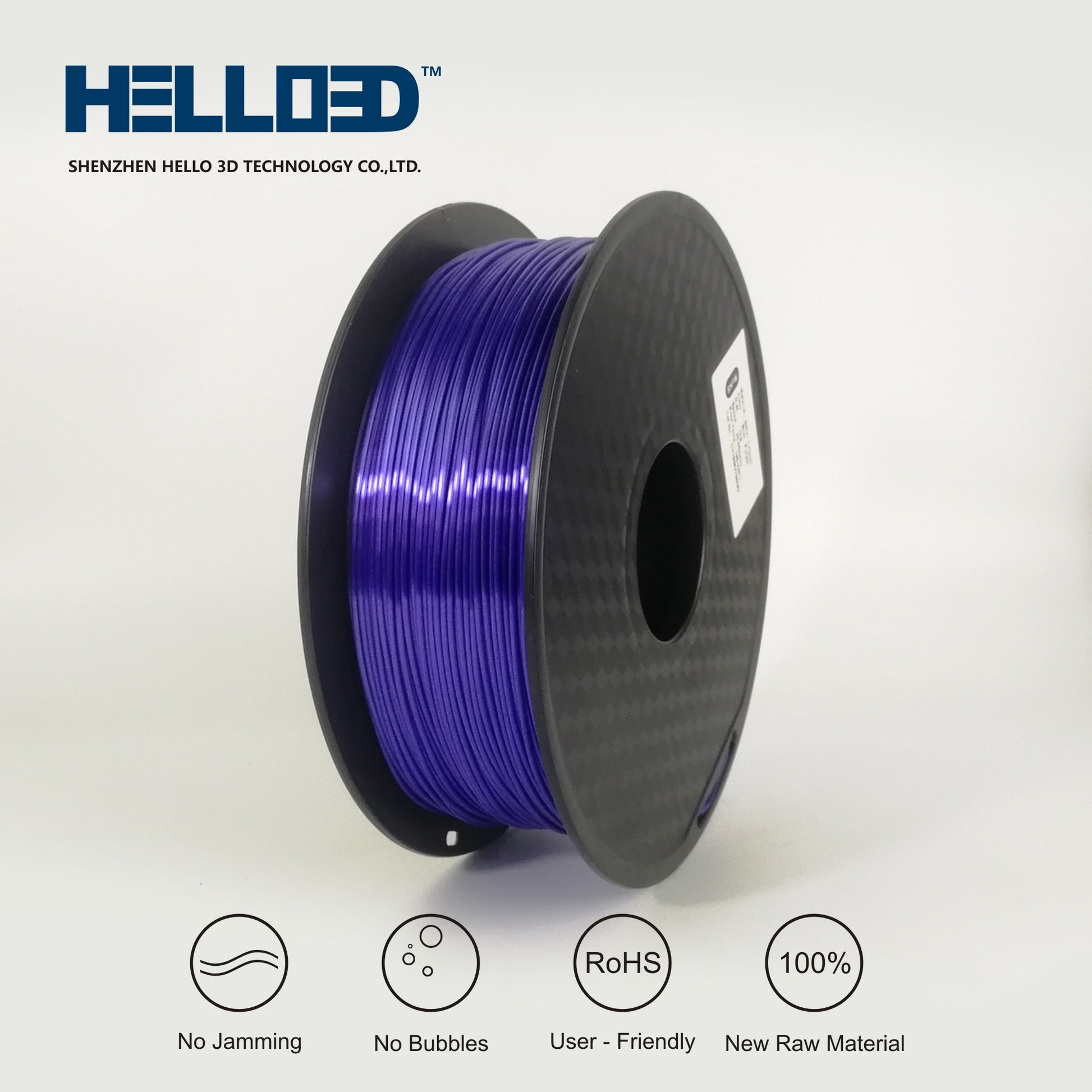 Silky PLA 1.75 3D Printing Filament - Blue Purple image