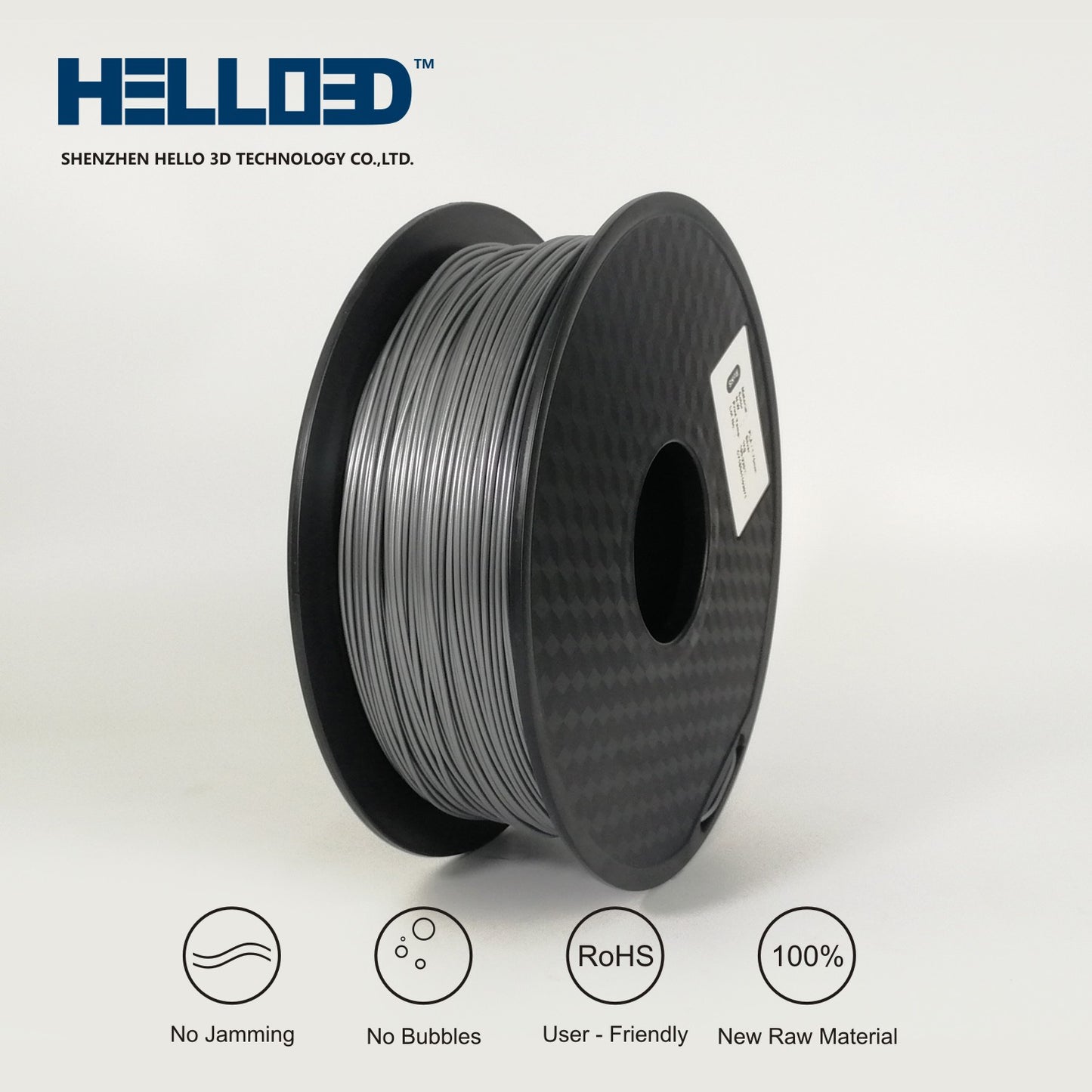 PLA 1.75mm Printing Filament 1KG Roll - Silver image
