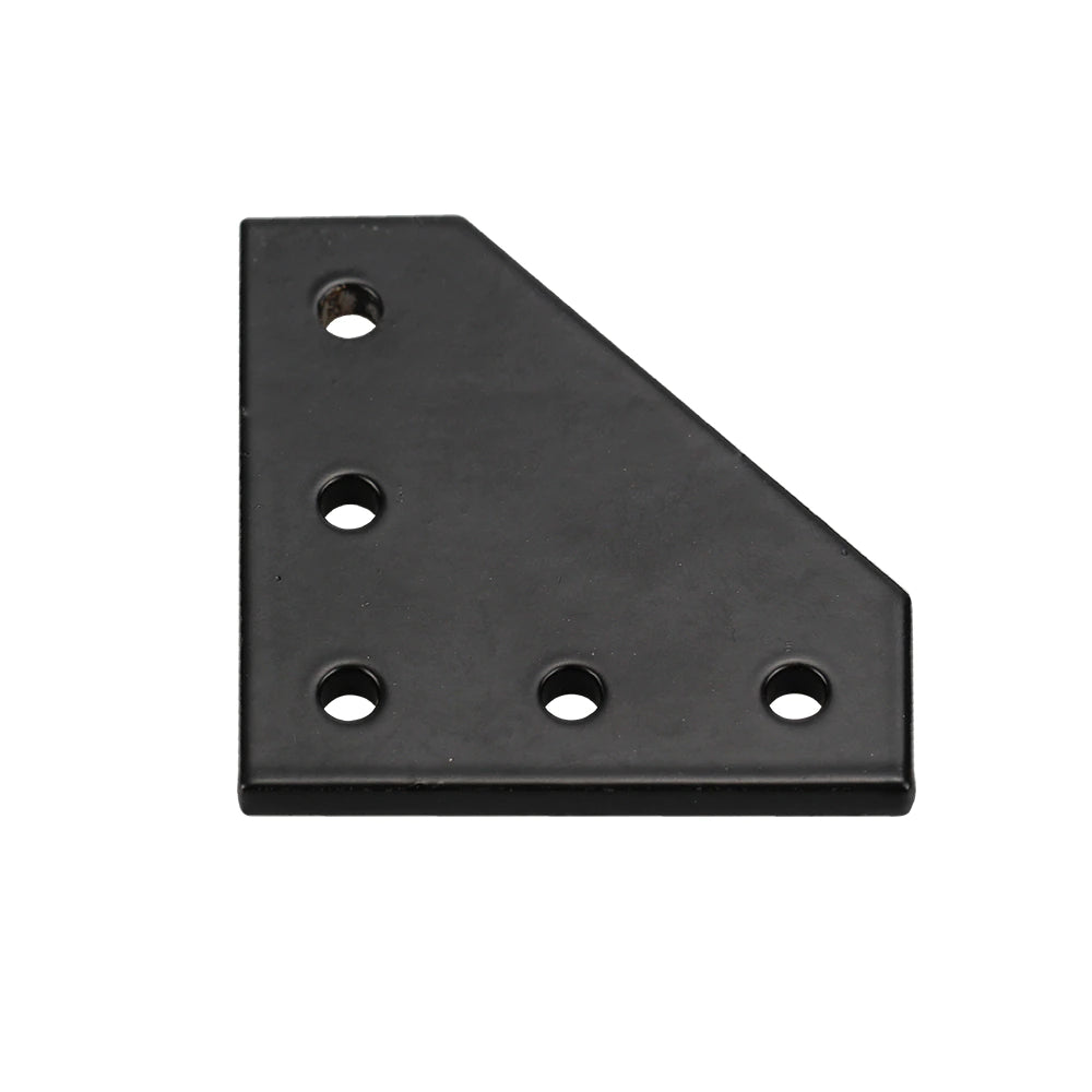 Aluminium L Bracket 5 hole to suit 2020 and 2040 profile Black finish image 0