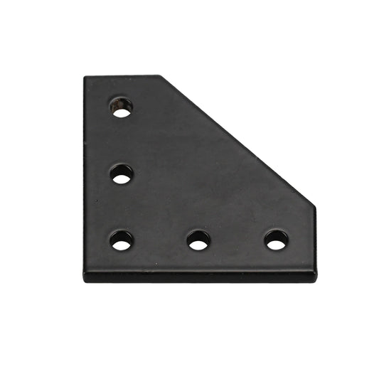 Aluminium L Bracket 5 hole to suit 2020 and 2040 profile Black finish image 0