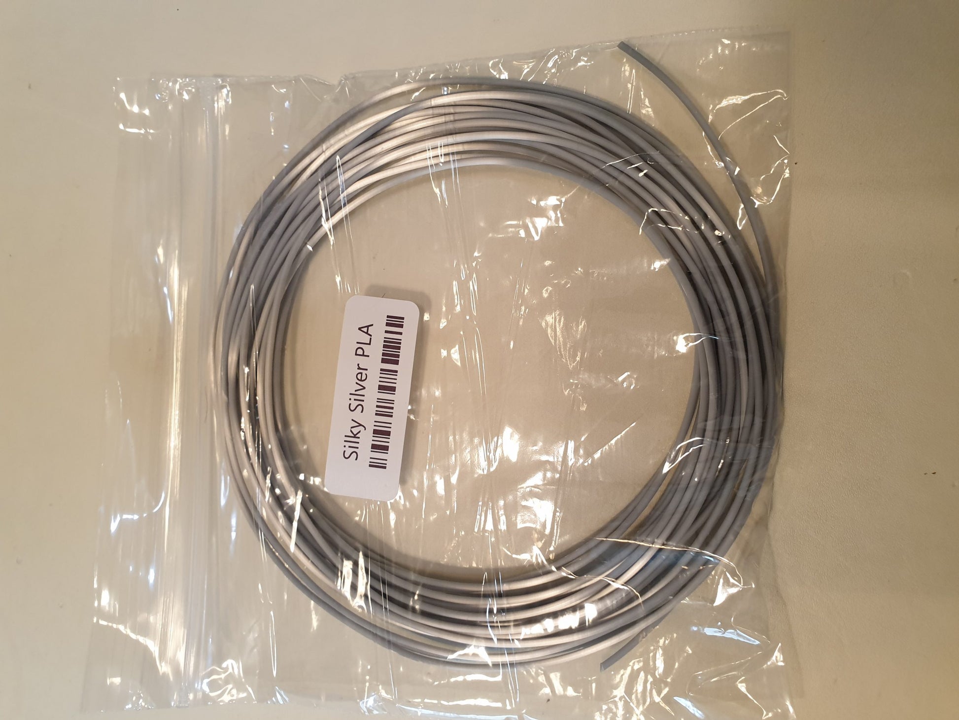 Silky PLA 1.75 3D Printing Filament Sample - Silver image