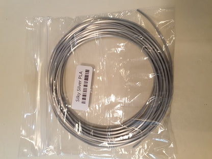 Silky PLA 1.75 3D Printing Filament Sample - Silver image