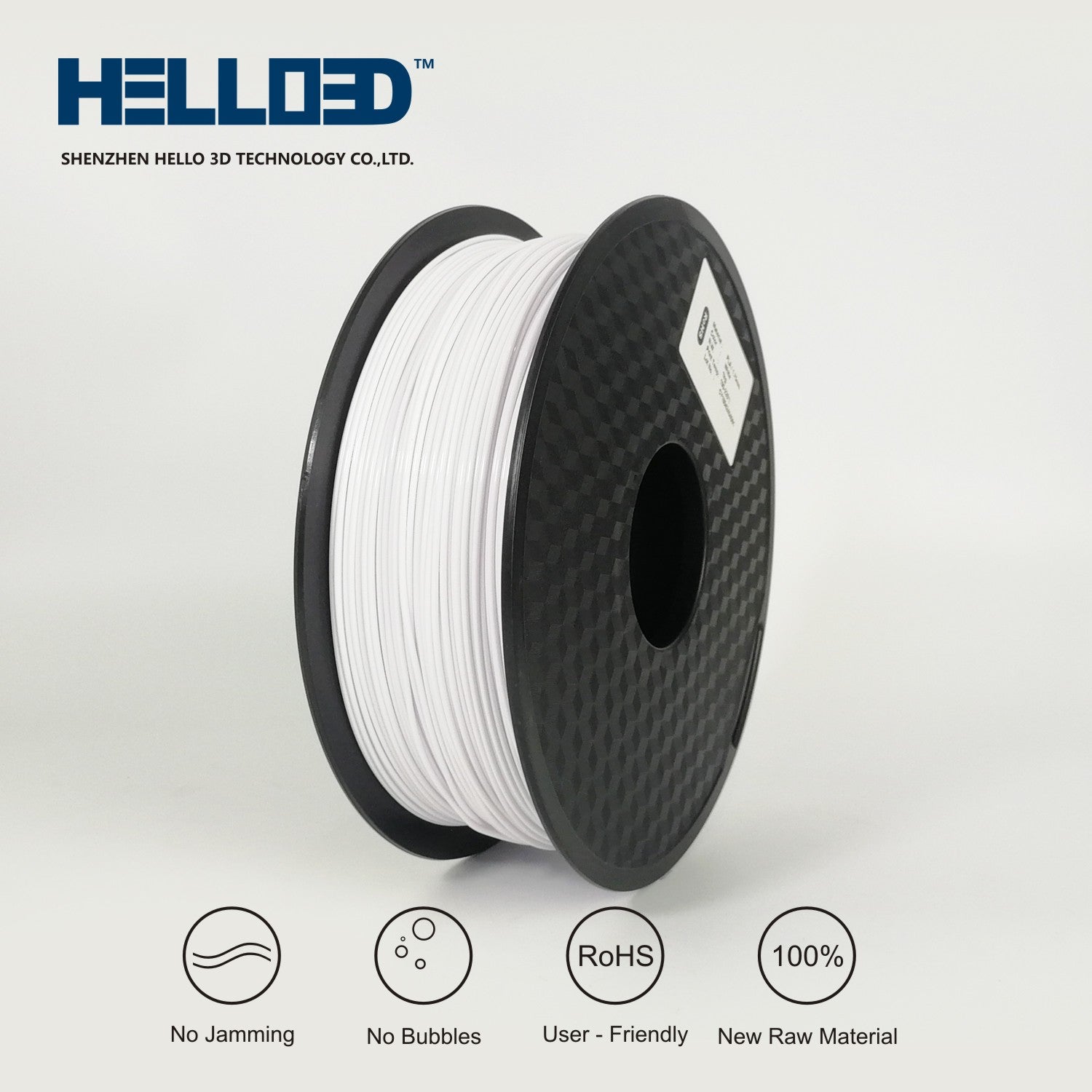 PLA 1.75mm Printing Filament 1KG Roll - White image